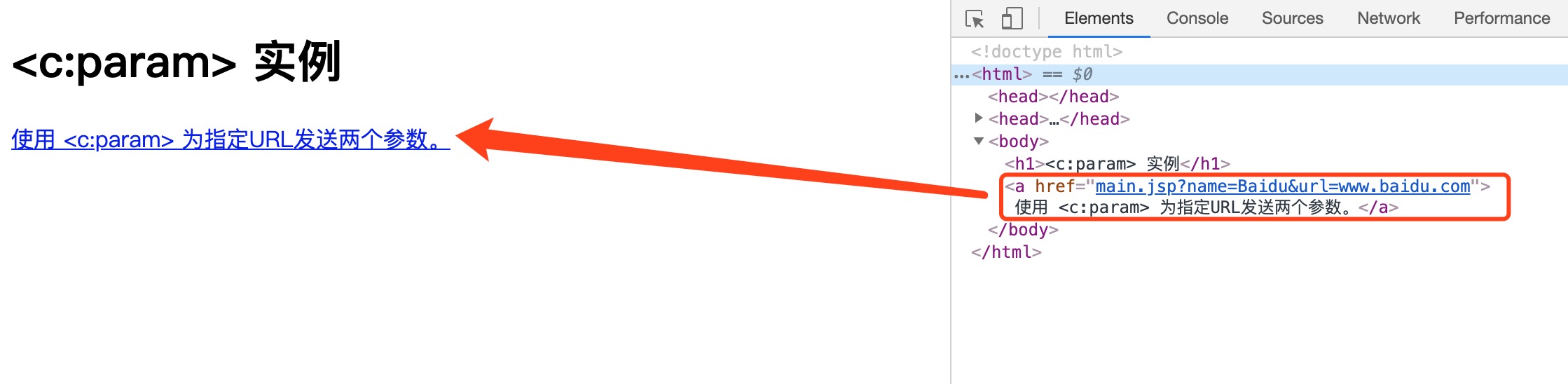 <c:param> 标签 - 图1